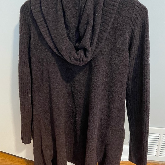 EUC Barefoot Dreams CozyChic Lite Relaxed Hooded Cardigan- SIZE SMALL - Picture 3 of 10